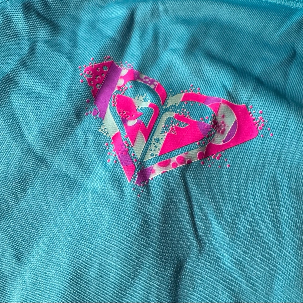 Roxy Blue and White Rashguard Swim Top - Picture 2 of 5